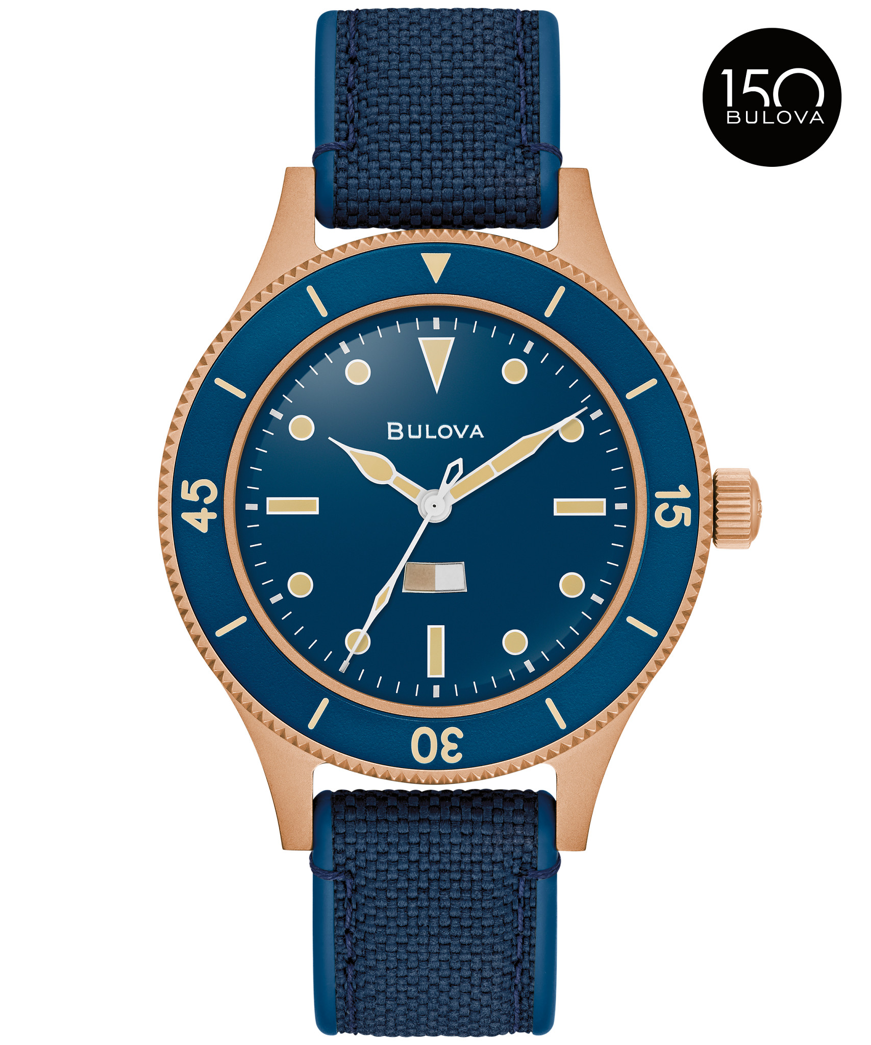 Blue Dial CORDURA® + HNBR Strap MIL SHIPS 98A325 | Bulova